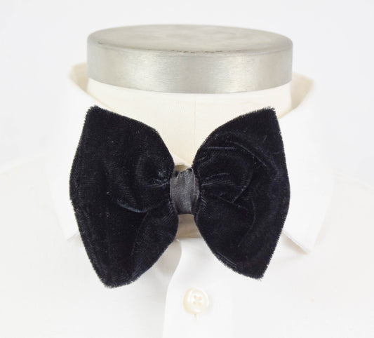 Black Velvet & Satin Bow Tie