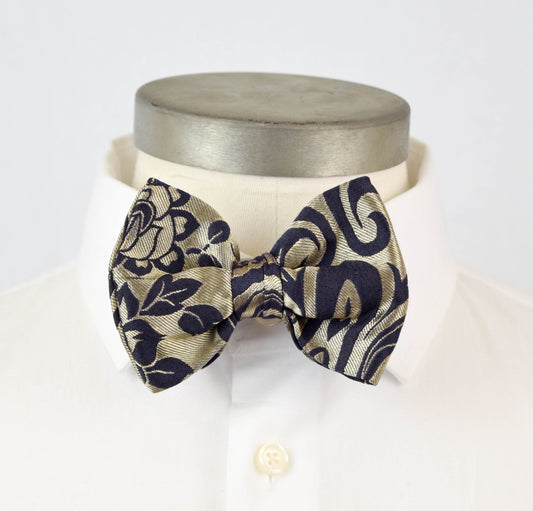 Purple & Gold Patterned Bow Tie